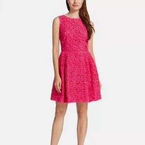 Ce Ce - Pink Lace Fit and Flare Dress